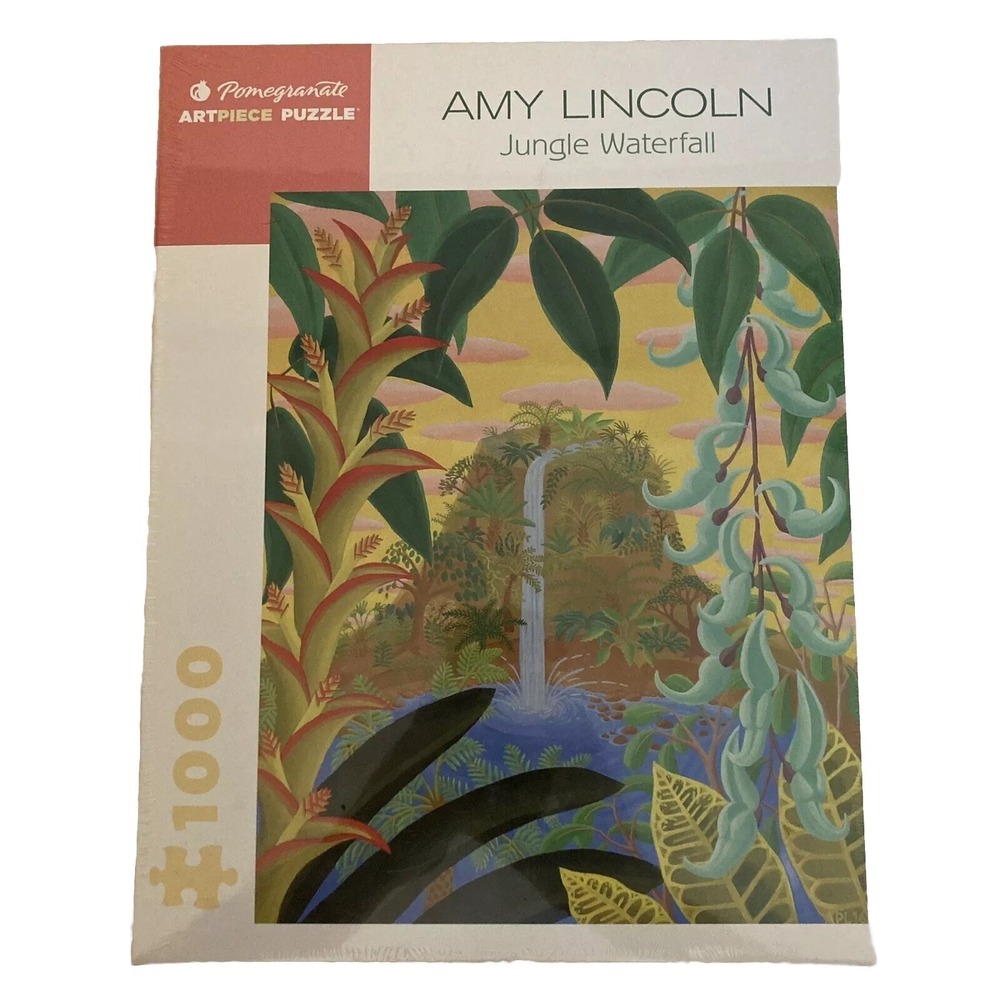 Pomegranate Art 1000 Piece Jigsaw Puzzle Jungle Waterfall Amy Lincoln 20x25" NEW